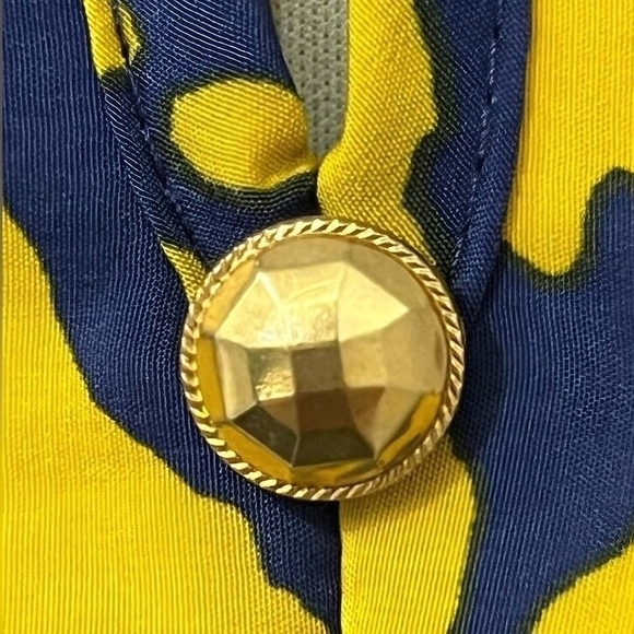 NEW 41Hawthorn Devan Sleeveless Shift Dress, Blue & Gold, Size Medium - Picture 4 of 7